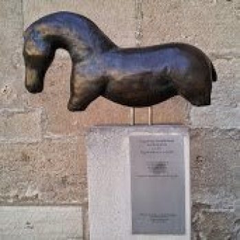 A 32,000 years old horse figurine located in the museum of the Schloss Hohentubingen