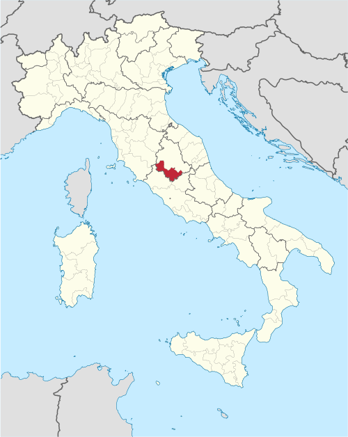 Birthplace of saint valentine is in Terni Province of italy in Umbria region