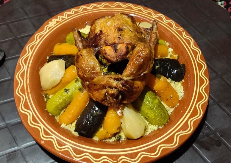 Couscous in Morocco: foods that are eaten together and shared. 