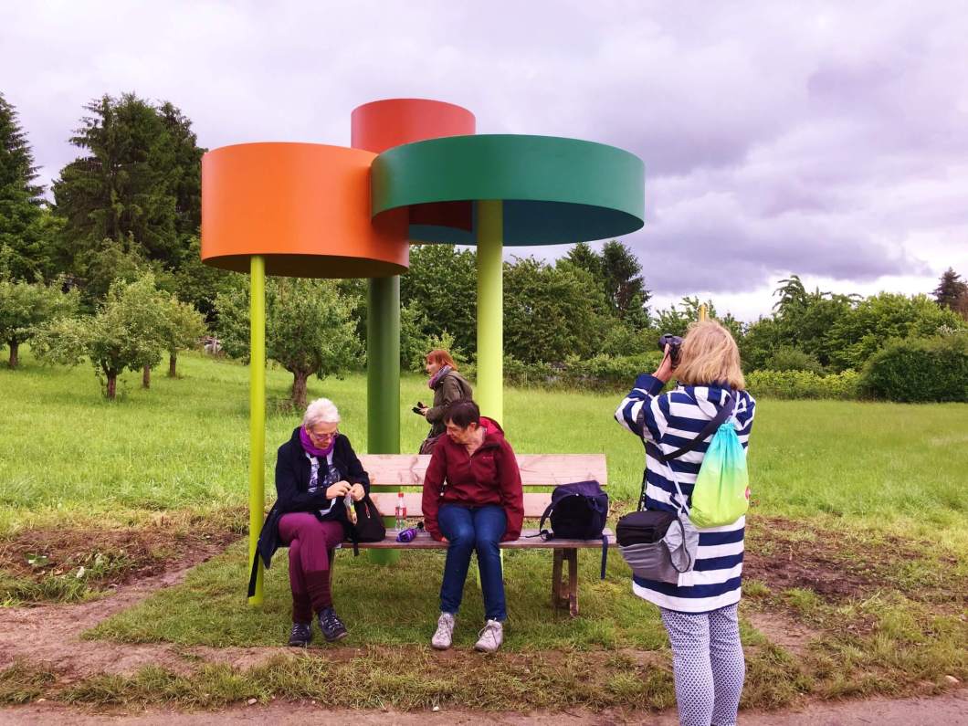 Innovative modern art- project 24 stops connecting Germany and Basel,Switzerland