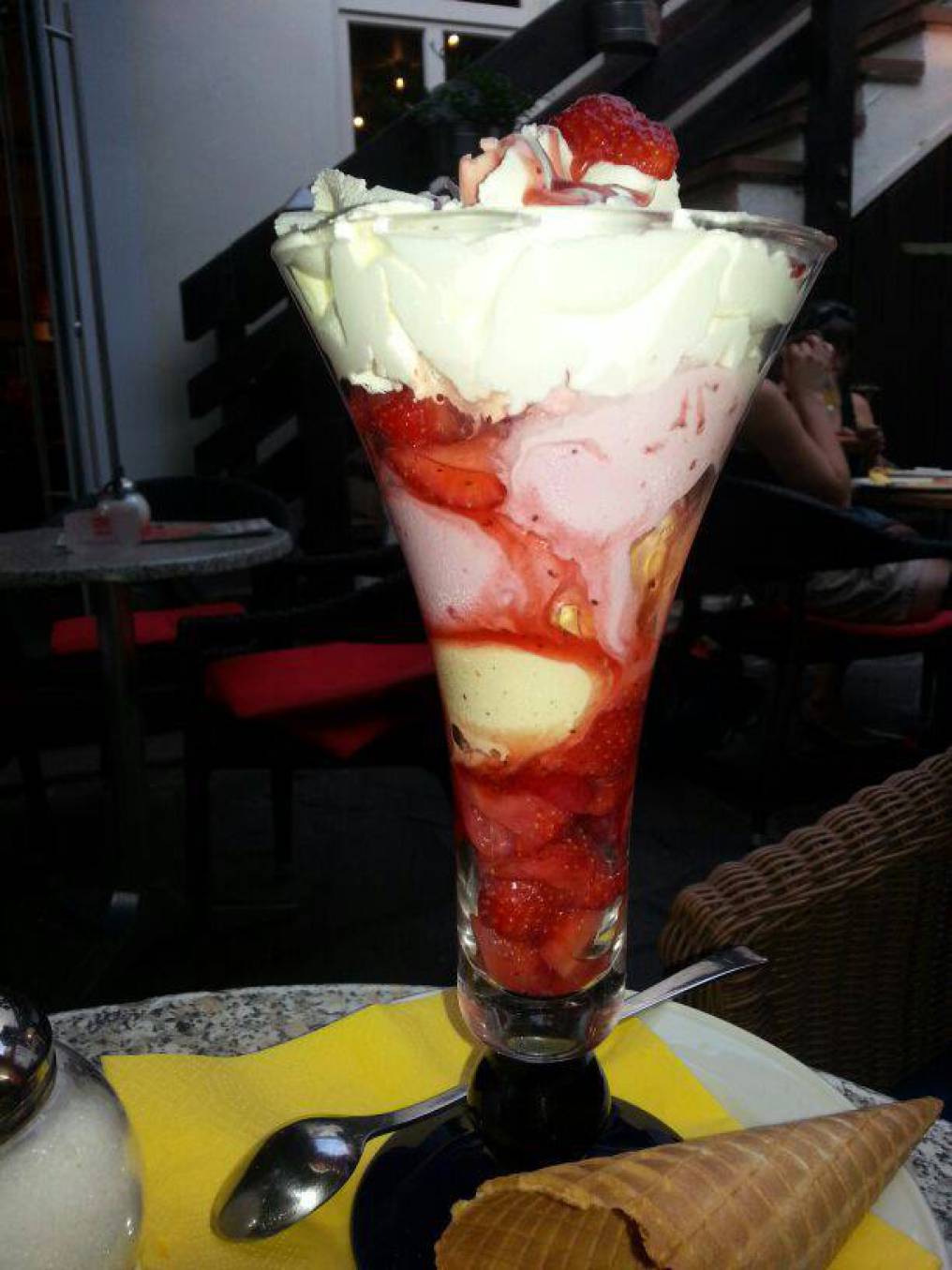 A delicious Sundae-at Cafe Extrablatt Heidelberg