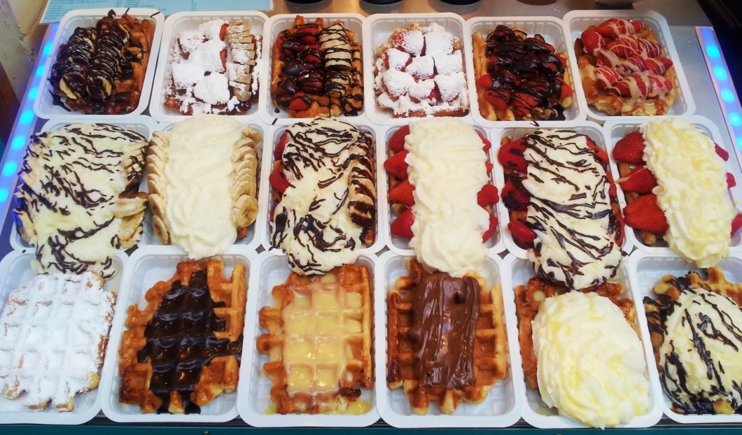 Delicious waffles in Belgium.The time I visited 4 cities in 3 countries for 100 Euros.Would love to go back to Belgium!