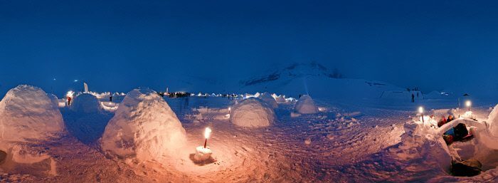 Igloo Festivala nd Winter wonderland in Abelboden, Switzerland