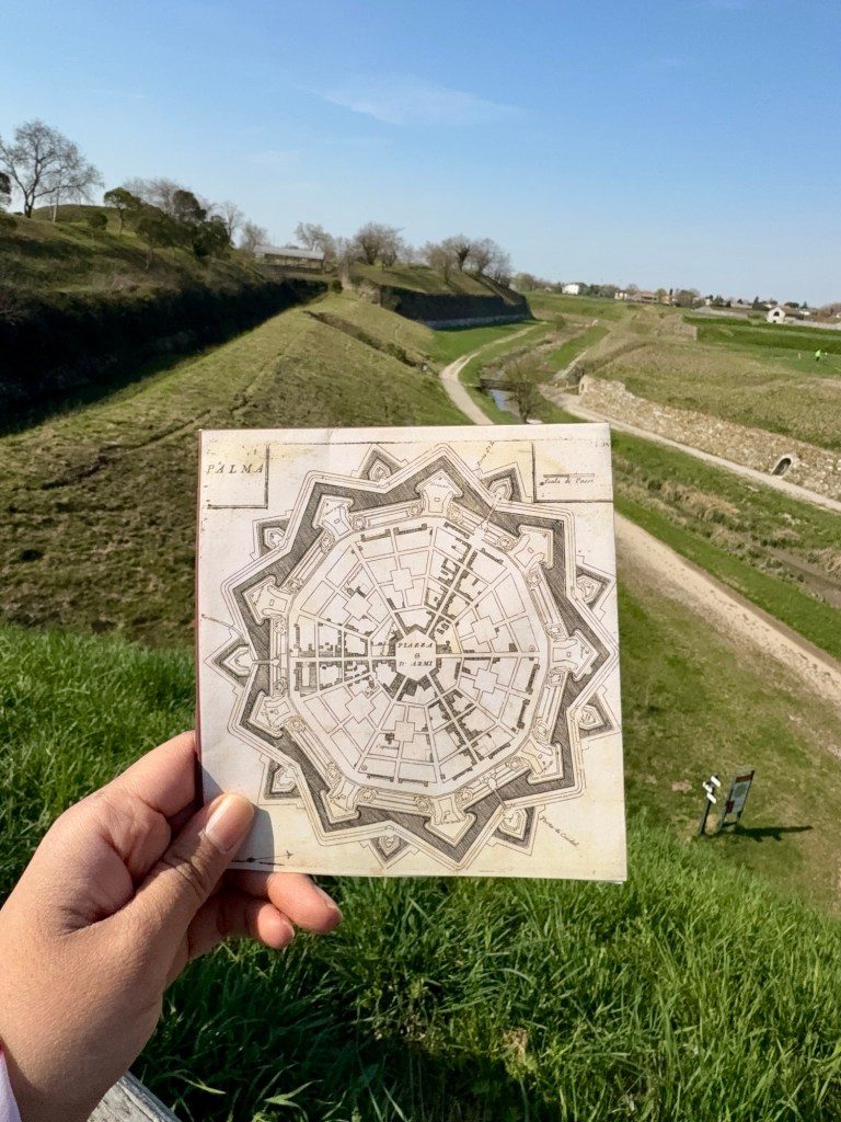 Palmanova is a Venetian fortress city shaped like a star